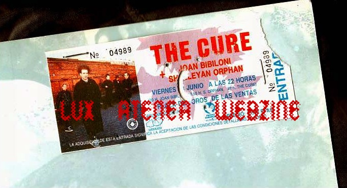 entrada the cure gira 1989
