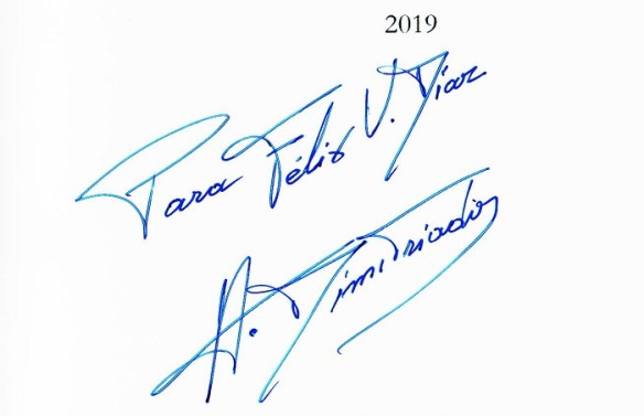 Adamo Dimitriadis dedicatoria catalogo exposicion