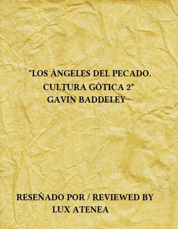 LOS ANGELES DEL PECADO CULTURA GOTICA 2 GAVIN BADDELEY