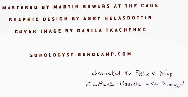 Sonologyst Silencers dedicatoria cd