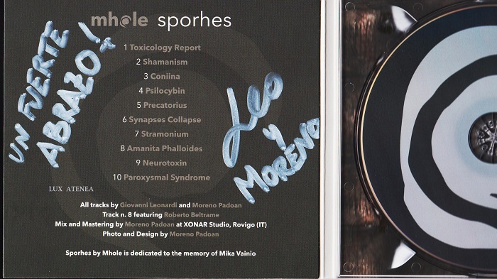 dedicatoria Mhole - Sporhes digipak CD