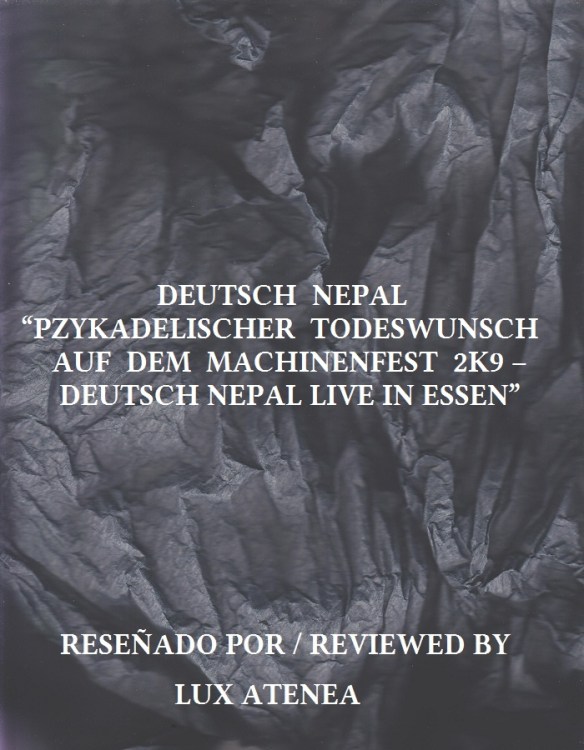 DEUTSCH NEPAL - PZYKADELISCHER TODESWUNSCH AUF DEM MACHINENFEST 2K9