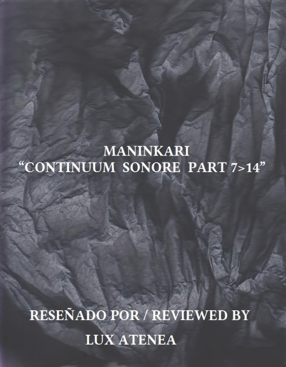 MANINKARI ‎- CONTINUUM SONORE PART 7 14