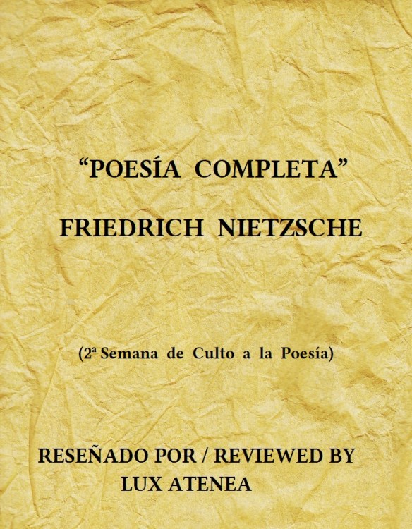FRIEDRICH NIETZSCHE POESIA COMPLETA