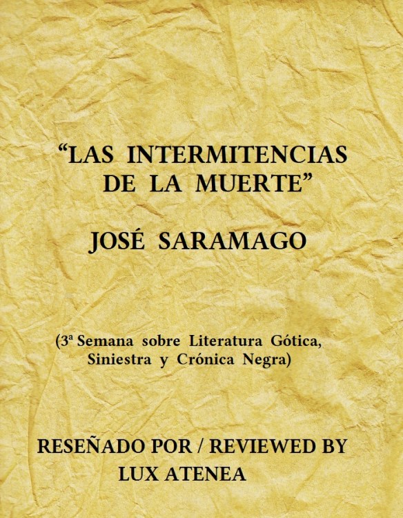 JOSE SARAMAGO LAS INTERMITENCIAS DE LA MUERTE
