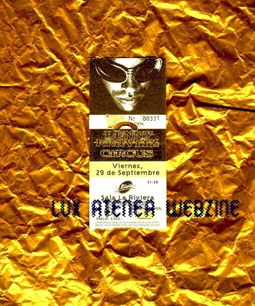 Entrada ticket concierto lenny kravitz 4