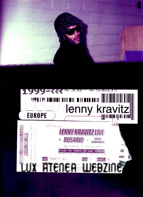Entrada ticket y libreto booklet concierto lenny kravitz 2
