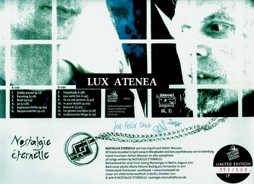 dedicatoria NOSTALGIE ETERNELLE SANS FIN