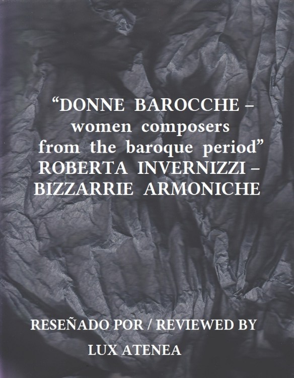 DONNE BAROCCHE – women composers from the baroque period