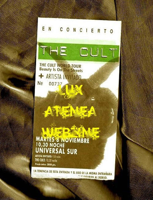 entrada ticket The Cult concierto