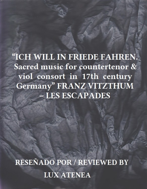 ICH WILL IN FRIEDE FAHREN Sacred music 17th century Germany