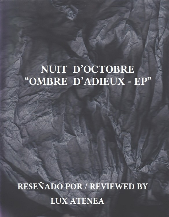 NUIT D’OCTOBRE - OMBRE D’ADIEUX - EP