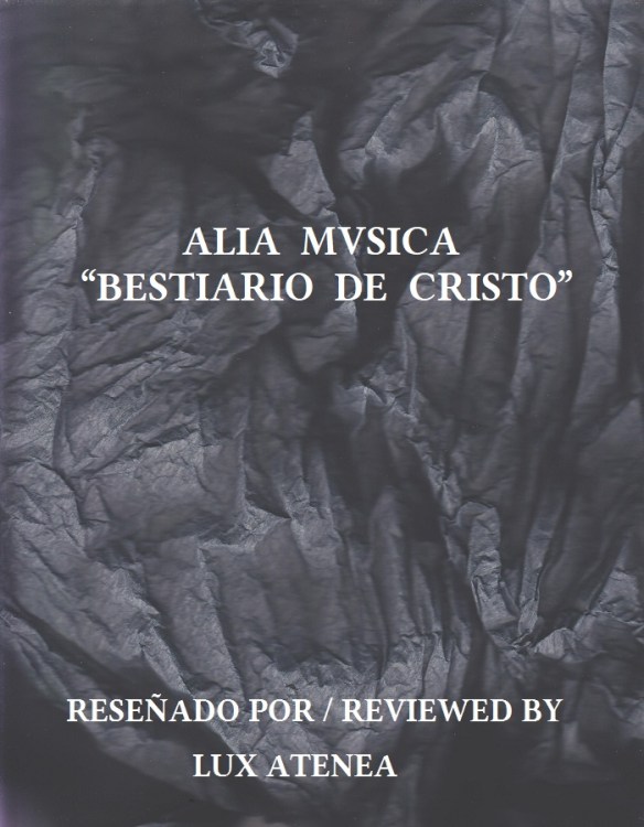 ALIA MVSICA BESTIARIO DE CRISTO