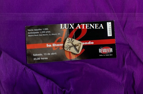 entrada ticket concierto La Dama Se Esconde