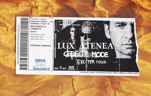 entrada ticket Depeche Mode Exciter Tour 2001