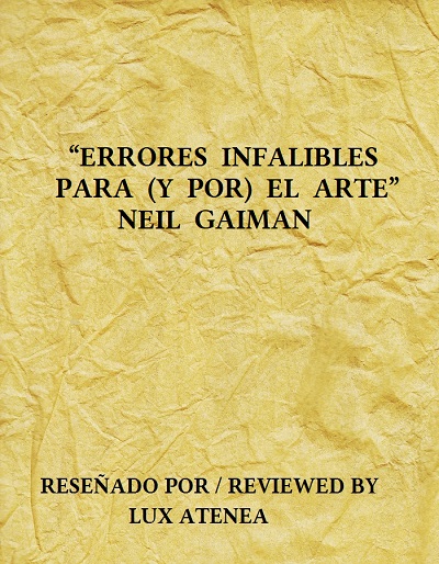 ERRORES INFALIBLES PARA (Y POR) EL ARTE NEIL GAIMAN