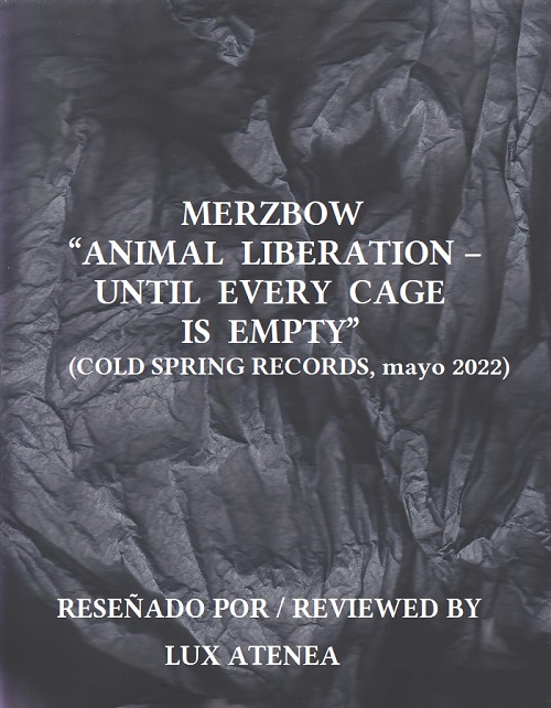 MERZBOW - ANIMAL LIBERATION UNTIL EVERY CAGE IS EMPTY