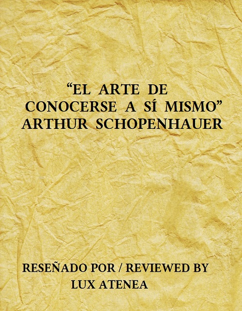 SCHOPENHAUER EL ARTE DE CONOCERSE A SÍ MISMO