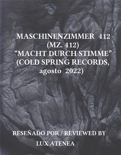 MASCHINENZIMMER 412 MZ 412 - MACHT DURCH STIMME