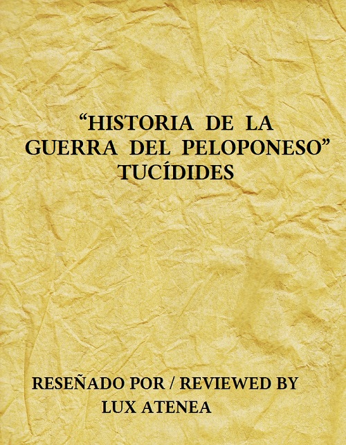 HISTORIA DE LA GUERRA DEL PELOPONESO TUCIDIDES