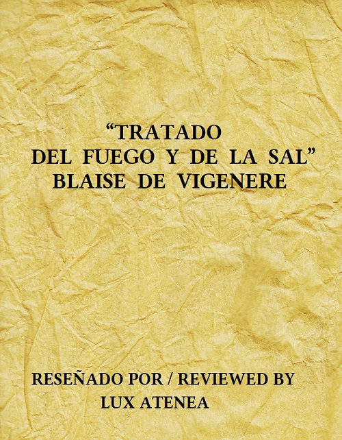 TRATADO DEL FUEGO Y DE LA SAL BLAISE DE VIGENERE