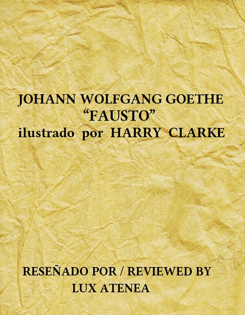 JOHANN WOLFGANG GOETHE FAUSTO HARRY CLARKE