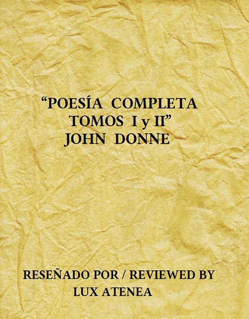JOHN DONNE POESIA COMPLETA TOMOS I y II