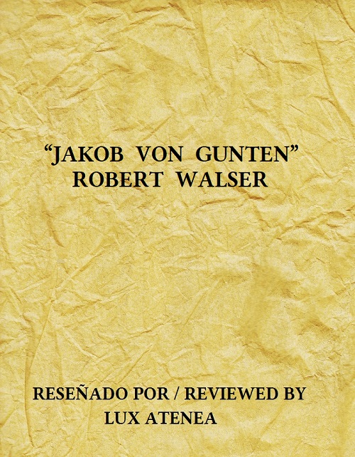 ROBERT WALSER JAKOB VON GUNTEN