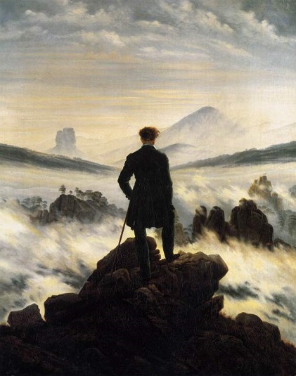 viajero frente a un mar de nubes - Kaspar Friedrich