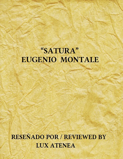 EUGENIO MONTALE - SATURA